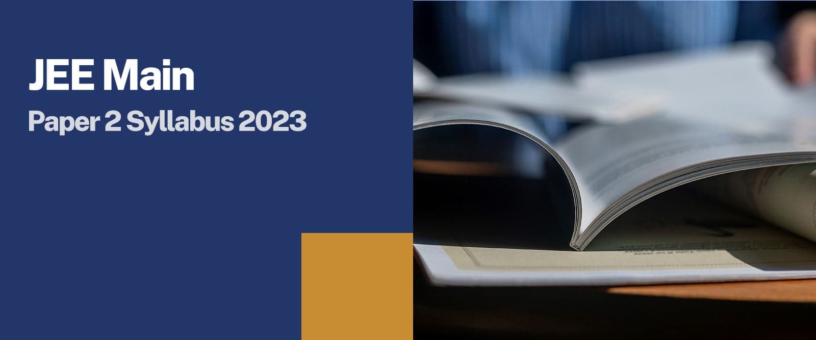 JEE Main Paper 2 Syllabus 2023